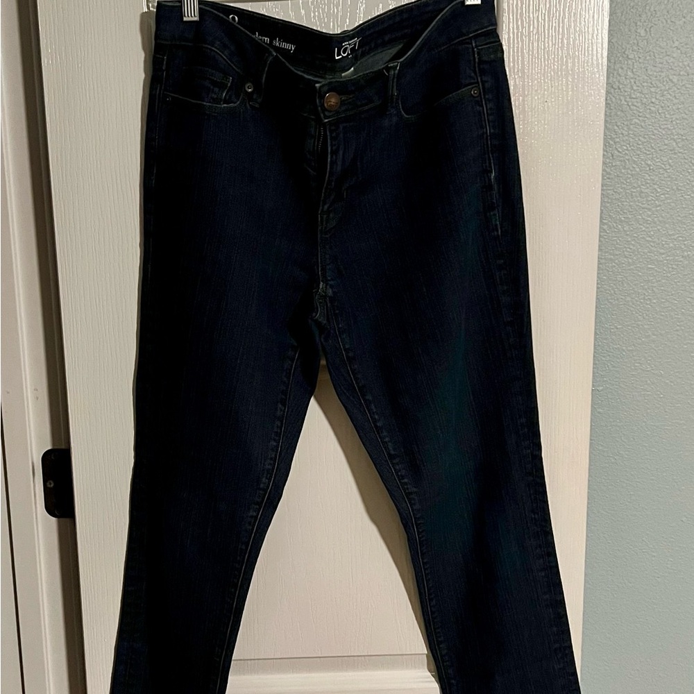LOFT Dark Blue Skinny Jeans